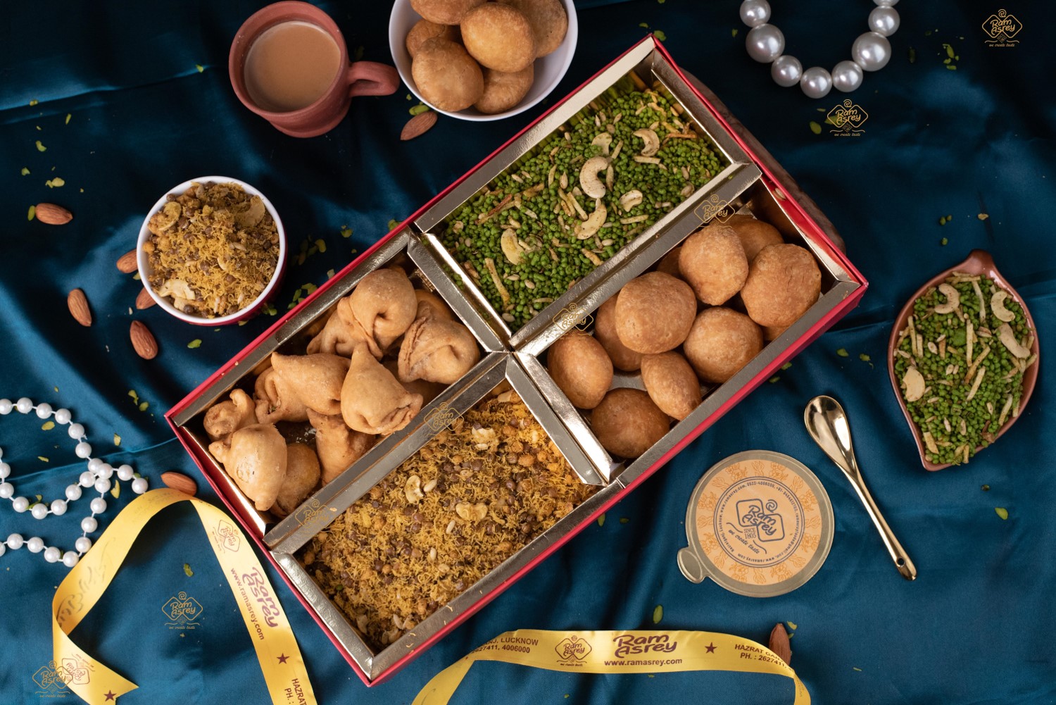 Assorted Dalmoth Samosa Khasta Box Ram Asrey Sweets